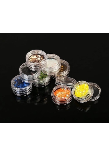 Flaky 5 ML 10 ML 20 ML Şeffaf Sert Plastik Mini Kozmetik Kutusu Losyon Krem Kavanozu