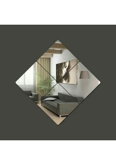 20X20 DEKORATİF CAM AYNA 4 LÜ SET