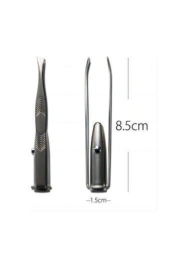 2pcs Taşınabilir Paslanmaz Çelik Akıllı Tasarım Kaş Saç Led Işık Çok Renkli