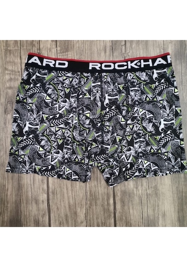 Rock Hard 4'Lü Karışık Desenli Renkli Boxer 001