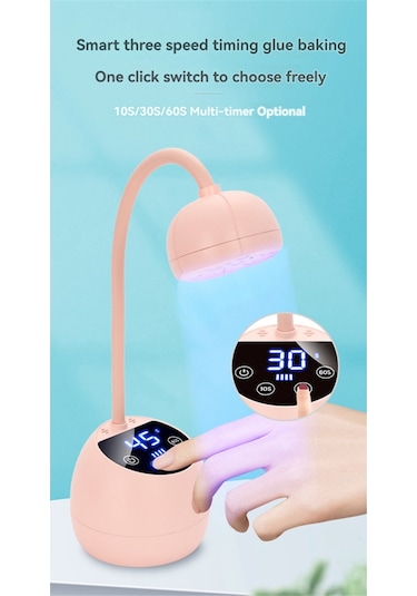 Xurunkeji M2 Masaüstü Fototerapi Lambası Masaüstü Kablosuz Depolama Akıllı Tırnak Lambası Lotus İndüksiyonlu Tırnak Lambası Tırnak Kurutucu Beyaz