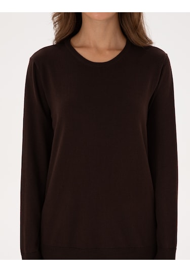 Pierre Cardin Kadın Kahverengi Kazak /triko 50316393-vr029 Kahverengi