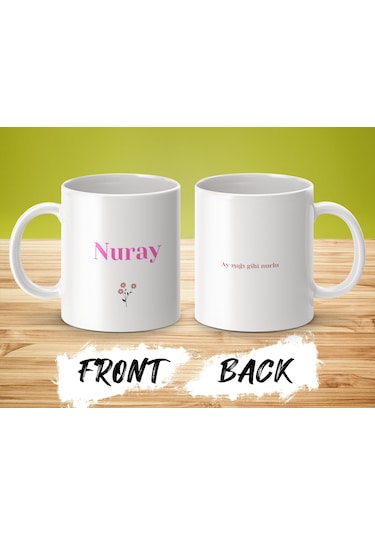 Nuray İsimli Kupa Bardak, İsimli Bardak, Hediye Kupa Bardak, Kahve Kupa Bardak