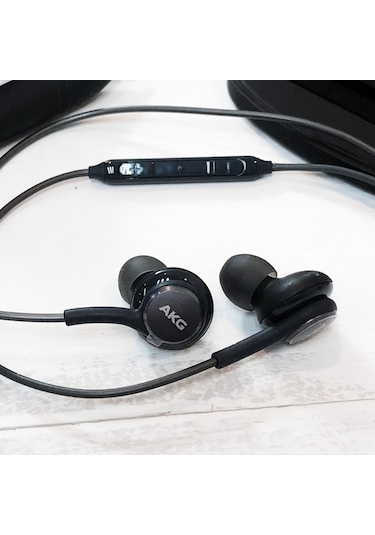 Manyetik Metal Kulaklık Ig955 Kablolu 3.5mm Kulak İçi Mikrofon Ses Kontrolü S8 İle Uyumlu Siyah -