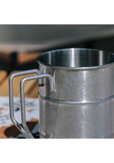 Ulzyvf Yürüyüş Trekking Seyahat Seti Pişirme Paslanmaz Kupa Gümüş Çelik Bardak 304 Jy Gümüş Gümüş