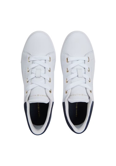 Kadın Altın Rengi Detaylı Cupsole Tabanlı Sneaker - Beyaz/lacivert White / Space Blue