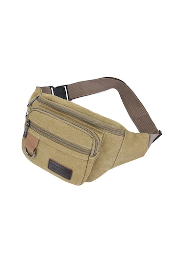 Göğüs Çantası Kanvas Bel Çantası Kadın Erkek Kemer Çantası Moda Haki