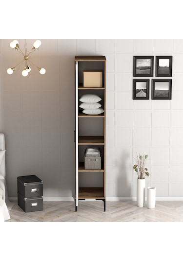 Variant Kumsal 1 Kapılı S Gardrop - Ceviz / Beyaz