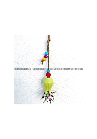 Lale Nazar Boncuk Seramik Bahçe Balkon Duvar Kapı Süs Sarkaç Lale