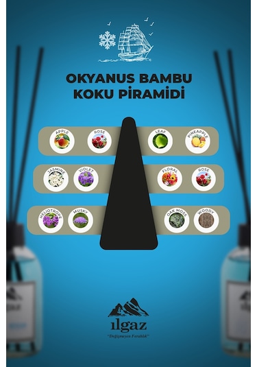 Ilgaz Okyanus Esintisi Bambu Çubuklu Oda Kokusu 110 ML + Yedek Şişe 200 ML
