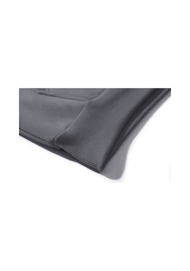 Guitar Skull Gri Reglan Kol Kapşonlu Unisex Sweatshirt Gri