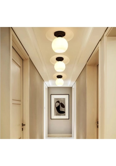 Mylights Modern Spor Tekli Tavan Avize Opal Beyaz Cam (537512406)