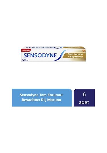 Sensodyne Tam Koruma + Beyazlatıcı Diş Macunu 6 x 50 ML
