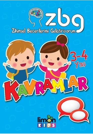 Zihinsel Becerilerimi Geliştiriyorum 3-4 Yaş Kavramlar- Limonkids