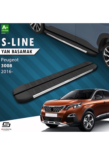 S-dizayn Peugeot 3008 2 S-line Krom Yan Basamak 183 Cm 2016 Üzeri