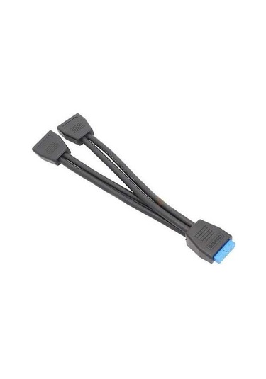 Flybuy 21cm Usb3.0 Anakart 19 Pin Bire İki Uzatma Kablo, Yüksek Hızlı Bağlantı, Dayanıklı