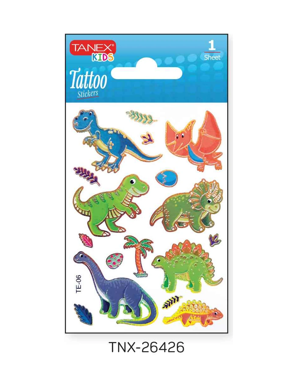Tanex 7,5x10,5mm Dinazor Mini Tatoo Etiket Tnx-26426