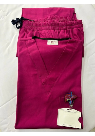 Doktor Hemşire Scrubs Üniforma Ligralı Fujya