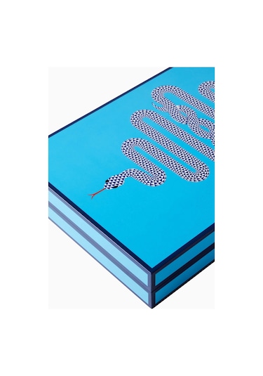 Jonathan Adler Eden Lüks Backgammon, Dekoratif Tasarım Tavla Seti Tavlalar Mavi