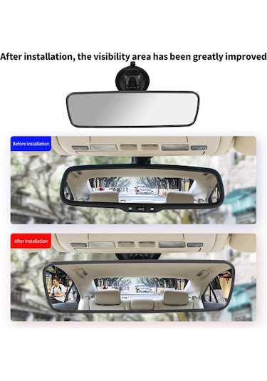 Siyah Dikiz Aynası Vantuz Dikiz Aynası Otomobil Araçlar Suv İçin Geniş Açı Dikiz Aynası