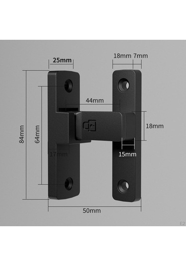 Pazly 90 Derece Kapı Cıvatası, Kilit Mandalı Vidalar, Ağır Hizmet Metal Güvenlik Katlanır, Gri Gri