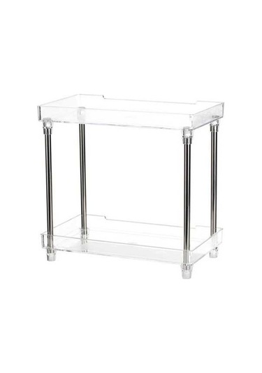 Pazly 2 Katlı Şeffaf Kozmetik Organizatör - Banyo, Mutfak Ve Ofis İçin Multifonksiyonel Saklama Rafı/ Diğer