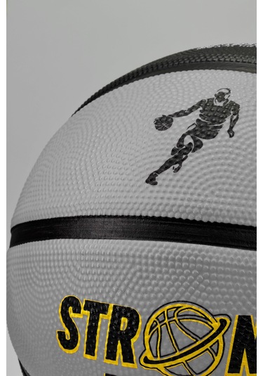 Telvesse Strong Basketbol Topu Pompalı Full Kauçuk Dayanıklı Deep Channel Kabartma No:7 B12 Gri