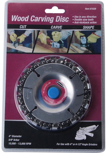 Springsun 4 İnç 22 Dişli Ahşap Kesici Zincir Diski - Açımlı Taşlama, Hızlı Montajlı, Ahşap İşleri Ve Kök Heykeli İçin 16mm Uç Borulu