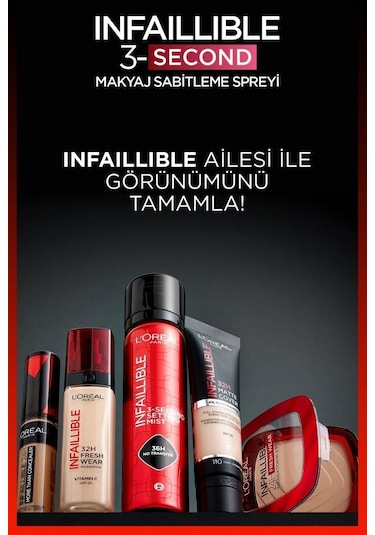 L'Oréal Paris Infaillible 3-Second Makyaj Sabitleme Spreyi