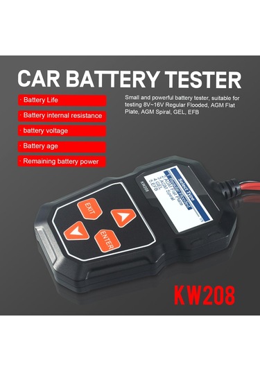 Konnweı Kw208 12v Araç Akü Yük Test Cihazı Profesyonel Otomotiv Alternatör Analizörü - Dalga Formu