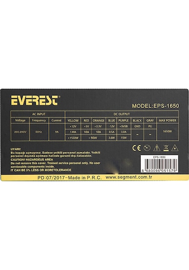 Everest EPS-1650 1650W Güç Kaynağı