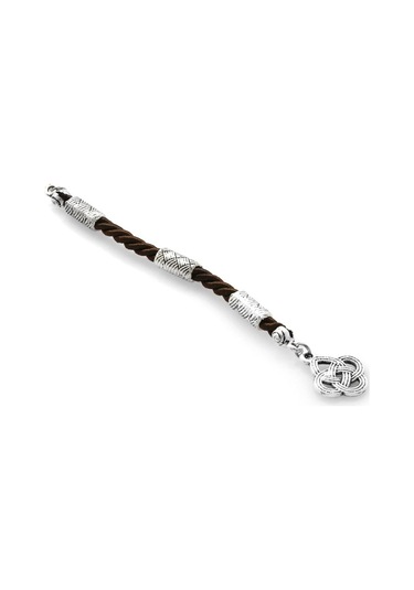 Kazaz Tasarım Kahverengi İpli Kararmaz Metal Püskül