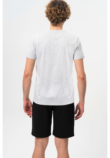 Benetton Bnt-m20478-23y Erkek T-shirt BNT-M20478-R0593 Gri Melanj