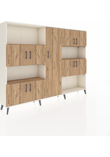 Arges Dolap 10 Raflı 9 Kapaklı 220x30x163 Aytaşı-çam Aytaşı-çam