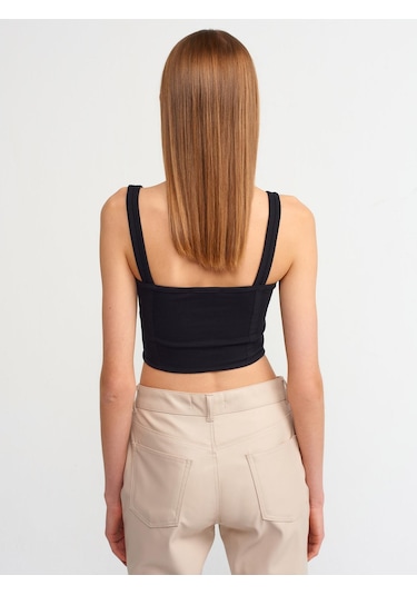 Dilvin Korse Top-siyah Siyah