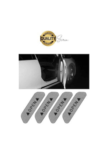 Oto Sticker Yan Kapı İkaz Open Reflektörlü Yapıştırma Oto Aksesuar Binek Ticari İz Bırakmaz