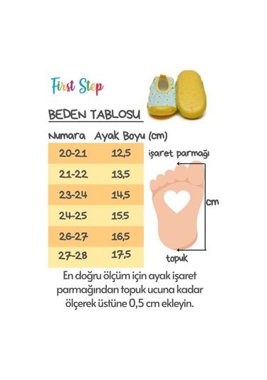 First Step Kırmızı Balıklı Erkek Çocuk Kaydırmaz Tabanlı Deniz Ayakkabısı F-7026 001