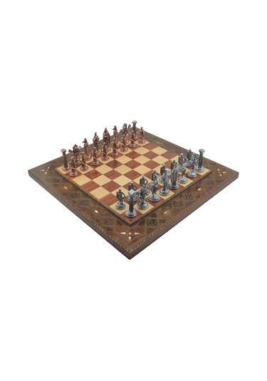 Gifthome Metal Satranç Takımı-seti Büyük İngiliz Antik Taş Gü