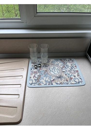 Brightnest Emici Diyatomit Bulaşık Kurutma Matı 399848814 Beyaz