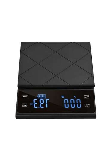 Besthome1 Siyah Dijital Mutfak Terazi, 3kg/0.1g Hassasiyetli, Dokunmatik Ekran, Otomatik Kapatma, Pil İle Çalışır 3 Aaa Pil İç Siyah