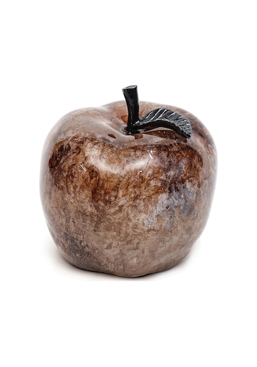 Dekoratif Amber Apple Heykel 16 Cm