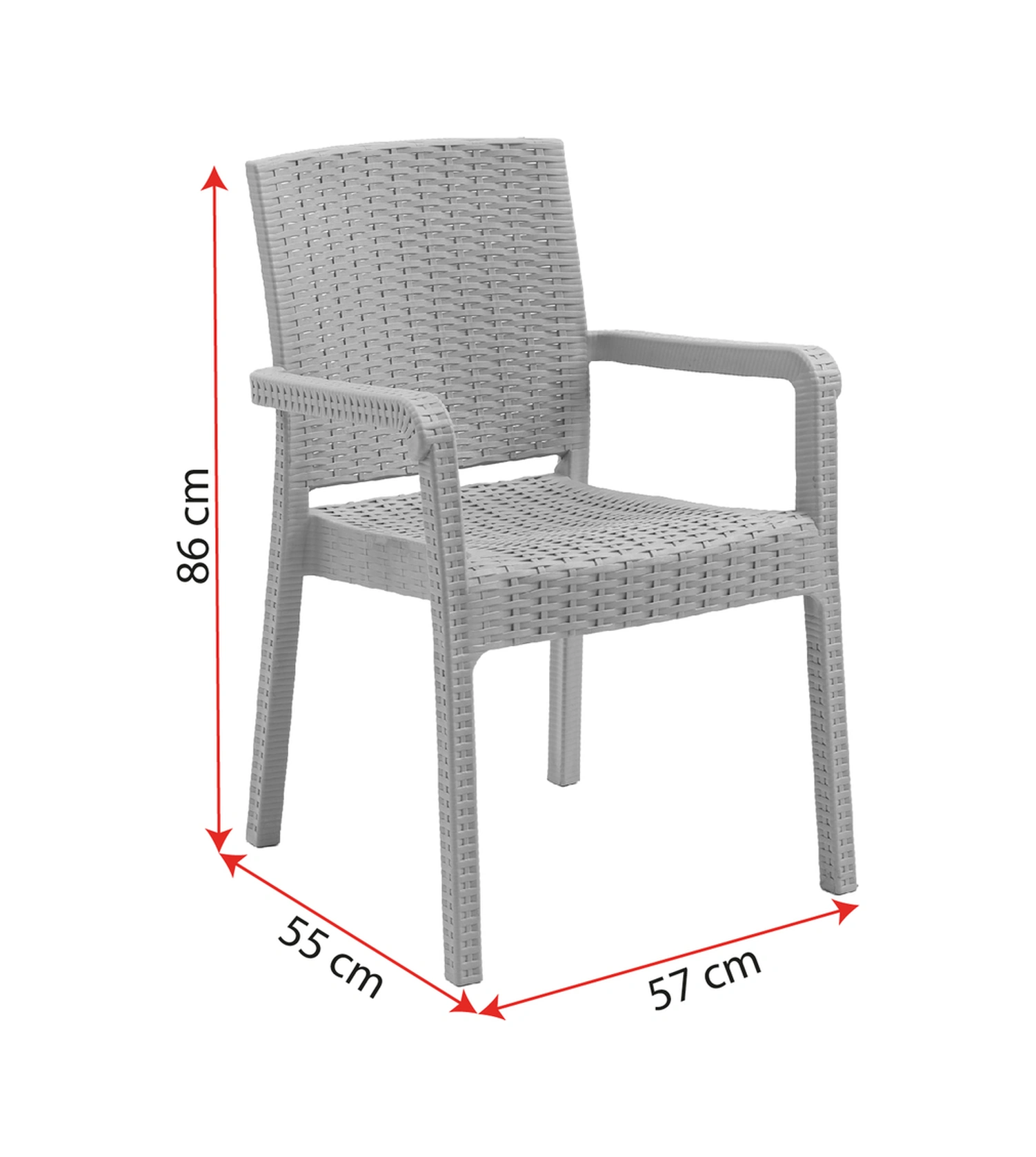 King 4'lü Rattan Sandalye Siyah Siyah