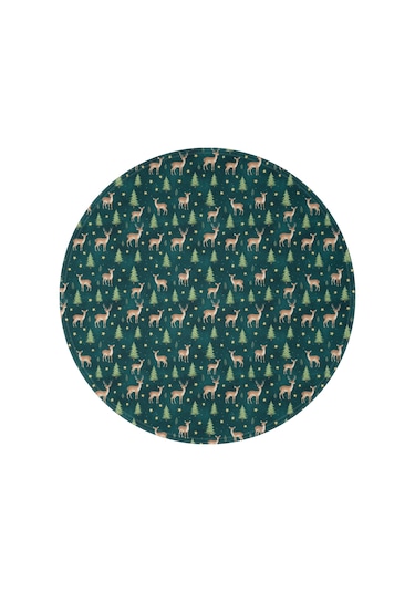 Noel Desenli 47 İnç Yuvarlak Flanel Battaniye, Yetişkin Ve Çocuk İçin, Yumuşak, Rahat Ve Hafif Noel Geyik Ağacı