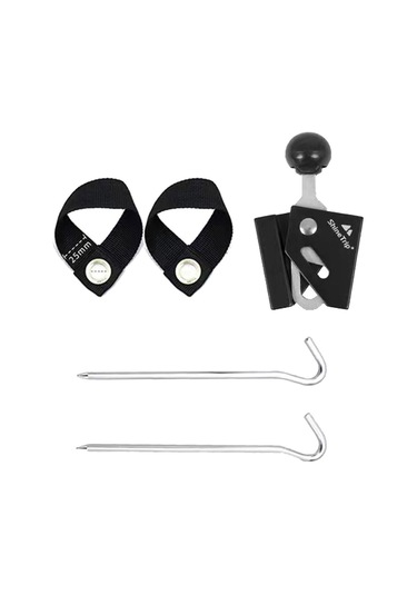 Suntek Muşamba Direği Uç Kapağı Gölgelik Çadır Desteği Dokuma İle Siyah