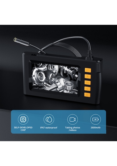 Geeksen Hd 1080p Endoskop Kamera 4.3'' Lcd 8 Led Ip67 Su Geçirmez 5m Sert Kablo