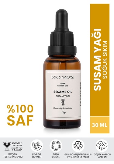 Bade Natural Saf Soğuk Sıkım Susam Yağı 30 ML