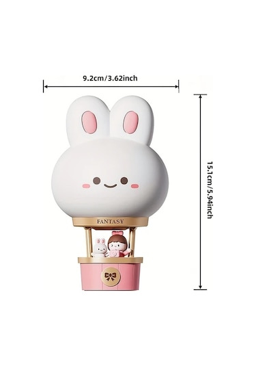 Willowhaven New Hot Air Balloon Charging Nightlight Led Bedside Lamp Warm Light Leveret 3 Brightness Levels Usb Nightlight For Bedroom Living Room Ahşap