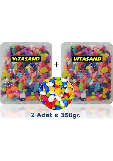 Çakıl Taşı Karışık Renkli 350 Gram X 2 Paket