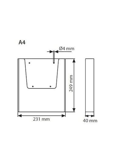 Duvar Tipi Broşürlük 21x30cm A4 1 Adet