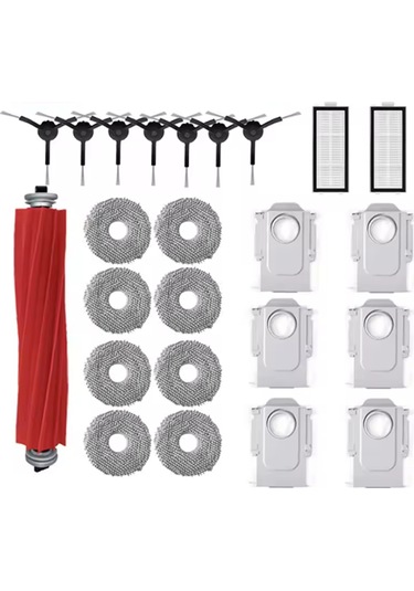 Roborock Q Revo Maxv/q Revo S/q Revo Pro Yedek Parçaları İçin 1 Set Ana Yan Fırça Toz Torbası Hepa Filtre Paspas Bezleri
